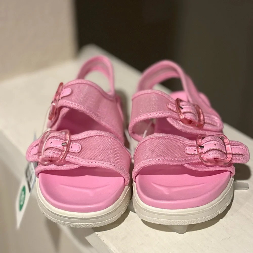 NEW Girls Toddler Riley Mesh Footbed Sandals Pink - Cat & Jack Size 10